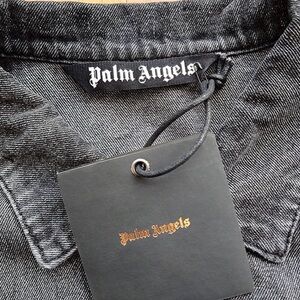 Palm Angels Charcoal Denim Shirt